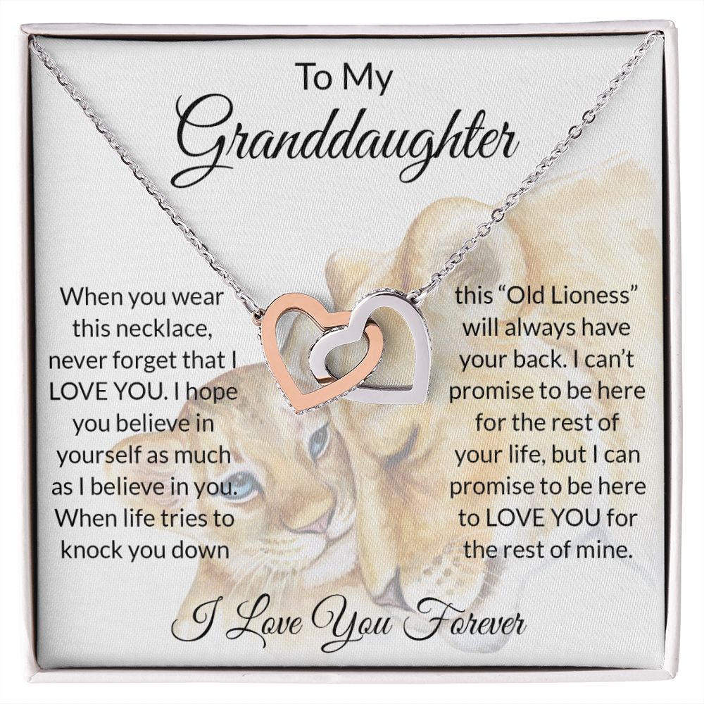To My Granddaughter Necklace - Gifts For Granddaughter From Grandma On Birthday, Graduation, Wedding, Christmas