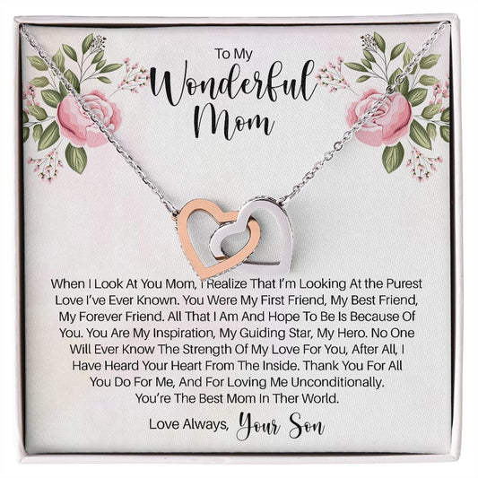 To My Mom Necklace - Gifts For Mom From Son And Daughter