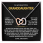 To My Granddaughter Necklace - Gifts For Granddaughter From Grandpa On Birthday, Graduation, Wedding, Christmas