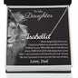 To My Daughter Gifts - Daughter Jewelry For Christmas, Thanksgiving, Birthday, Graduation, Wedding