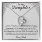 To My Daughter Gifts From Dad - Daughter Necklace Gift For Christmas, Thanksgiving, Birthday, Graduation, Wedding
