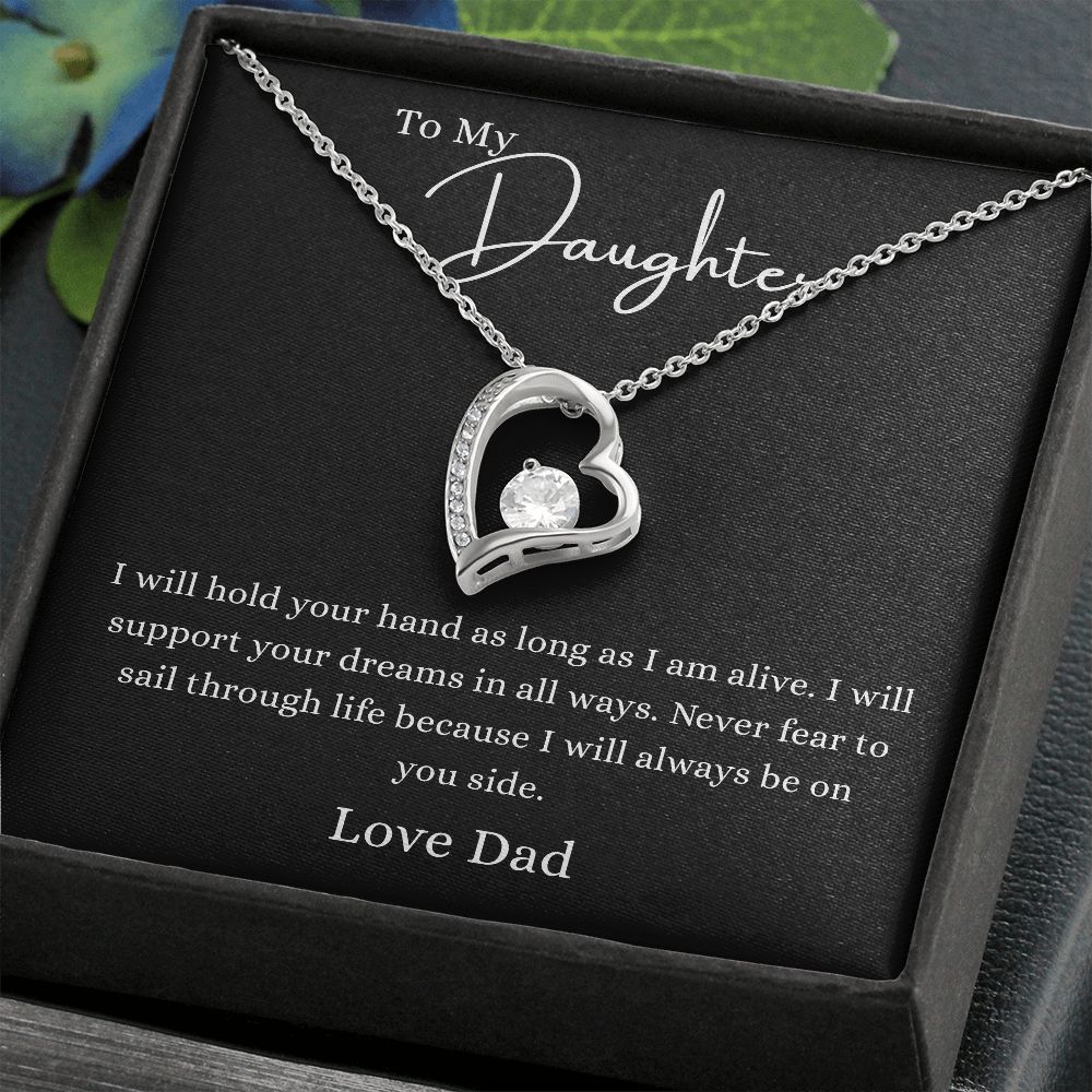 To My Daughter Gifts From Dad - Daughter Necklace Gift For Christmas, Thanksgiving, Birthday, Graduation, Wedding