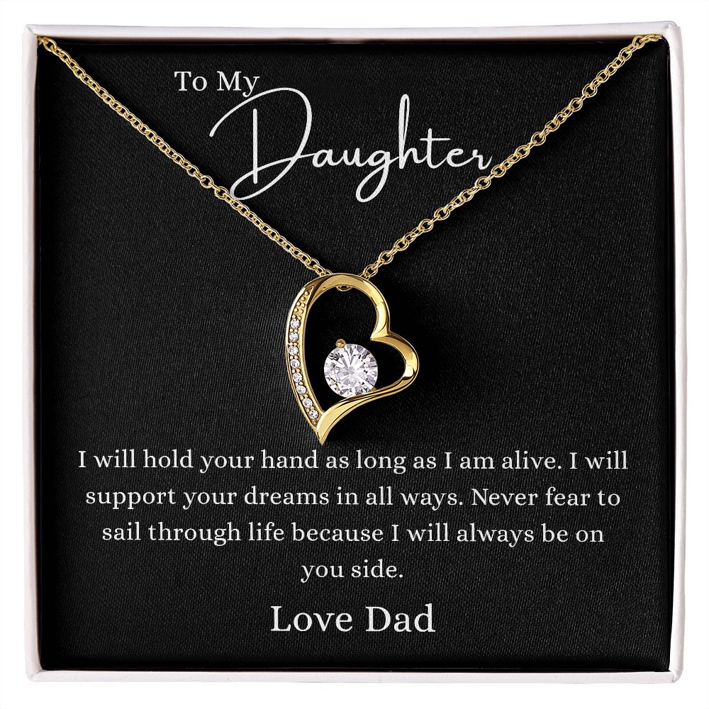 To My Daughter Gifts From Dad - Daughter Necklace Gift For Christmas, Thanksgiving, Birthday, Graduation, Wedding