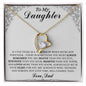 To My Daughter Gifts From Dad - Daughter Necklace Gift For Christmas, Thanksgiving, Birthday, Graduation, Wedding