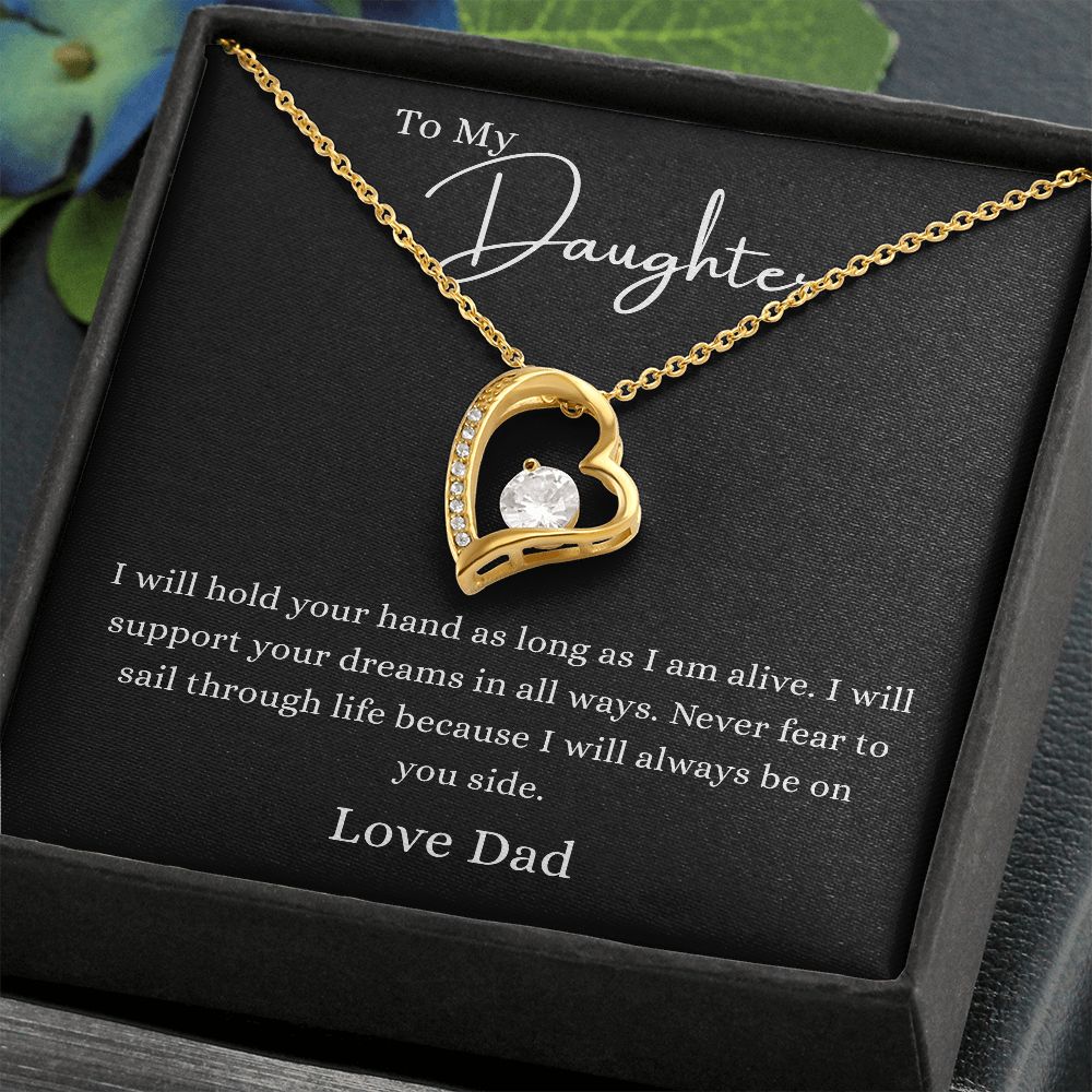 To My Daughter Gifts From Dad - Daughter Necklace Gift For Christmas, Thanksgiving, Birthday, Graduation, Wedding
