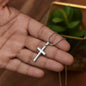 Gifts for Dad from Daughter, Cross Necklace Gift for Men