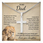 Gifts for Dad from Daughter, Cross Necklace Gift for Men
