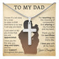 Gifts for Dad from Daughter, Cross Necklace Gift for Men