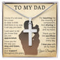 Gifts for Dad from Daughter, Cross Necklace Gift for Men