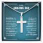 Gifts for Dad from Daughter, Cross Necklace Gift for Men