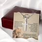 Gifts for Dad from Daughter, Cross Necklace Gift for Men