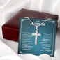 Gifts for Dad from Daughter, Cross Necklace Gift for Men