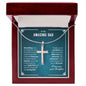 Gifts for Dad from Daughter, Cross Necklace Gift for Men