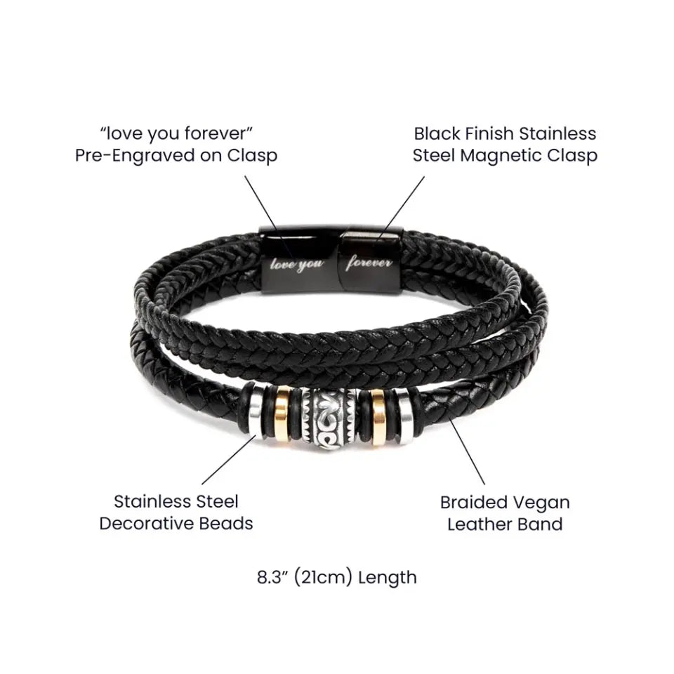 Graduation Gift for Son from Mom and Dad - Bracelet for Son on Graduation