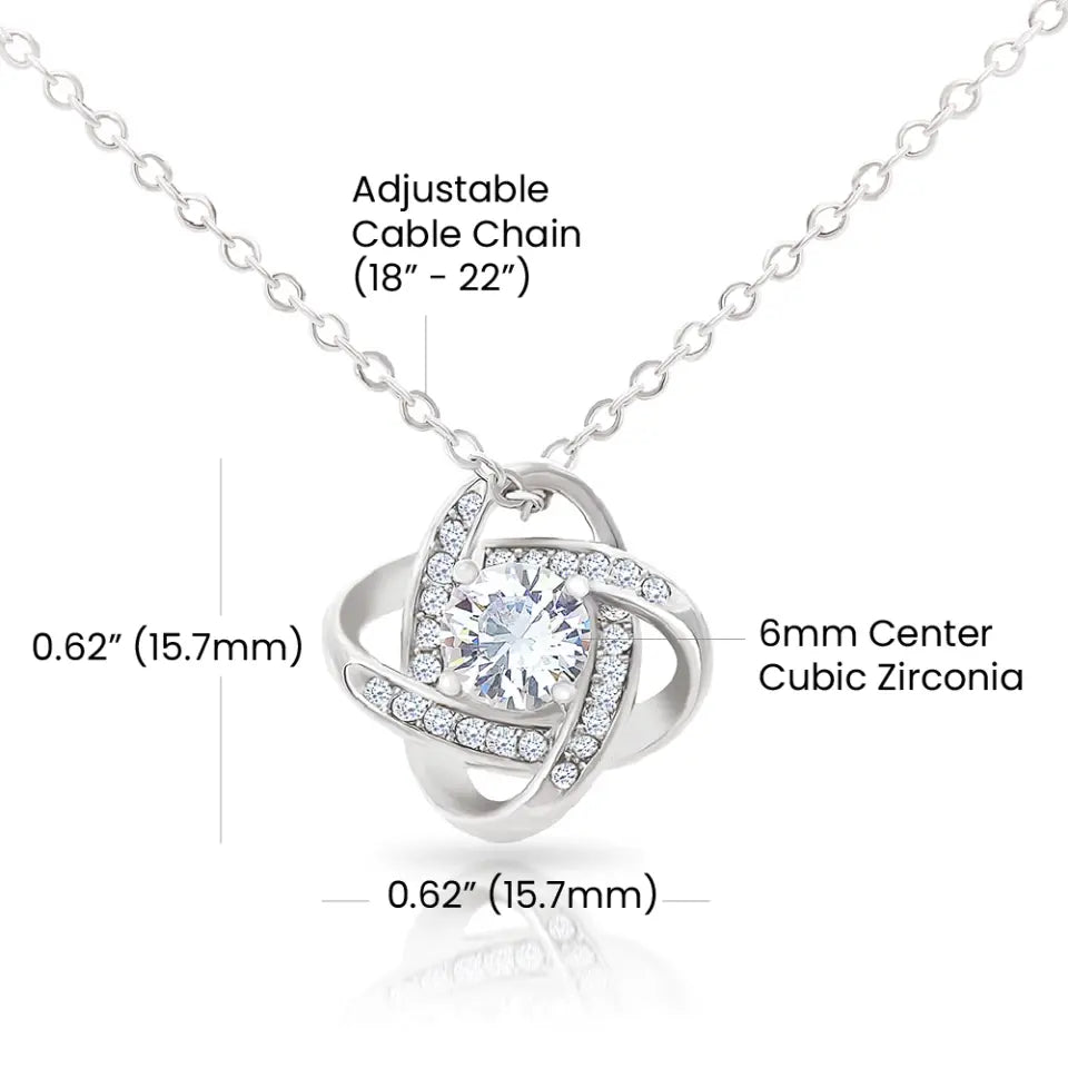 Custom Gift for Bonus Mom - Love Knot Necklace