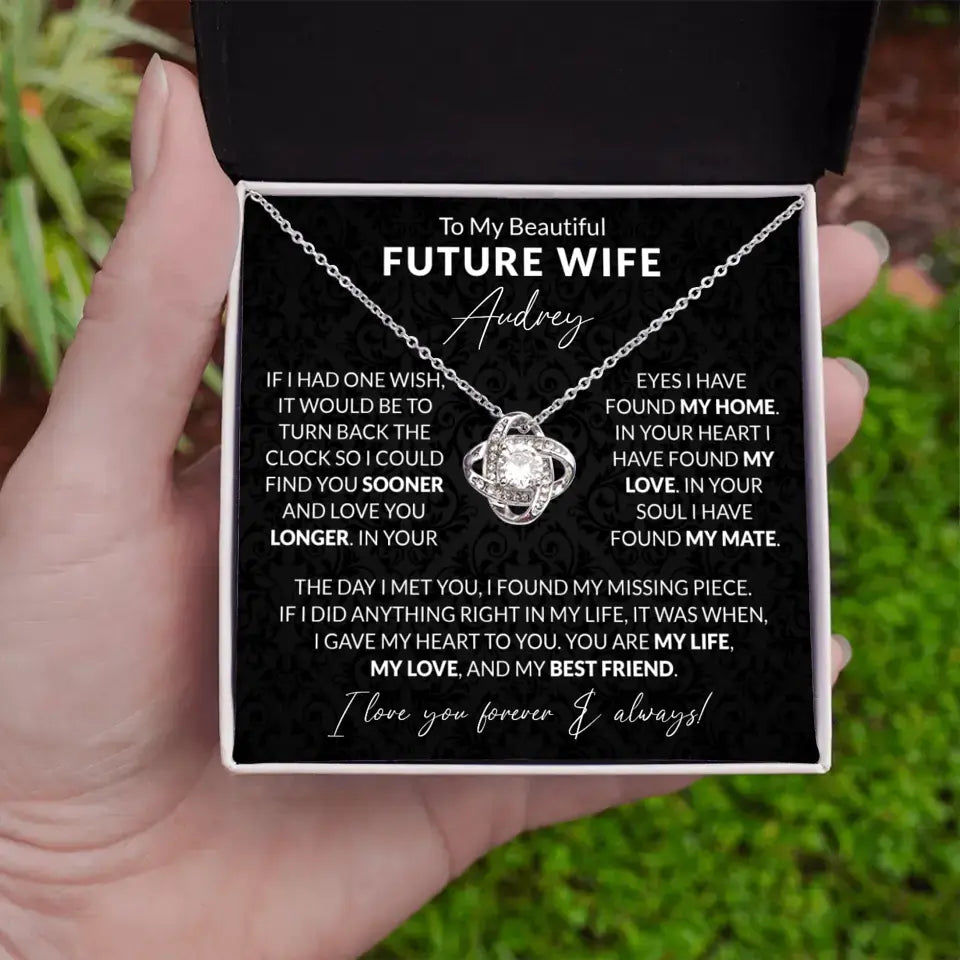 Future Wife Custom Gift - Love Knot Necklace