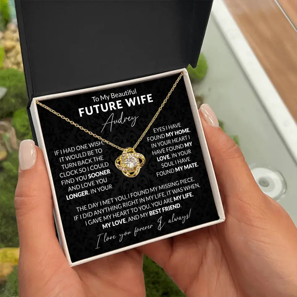 Future Wife Custom Gift - Love Knot Necklace