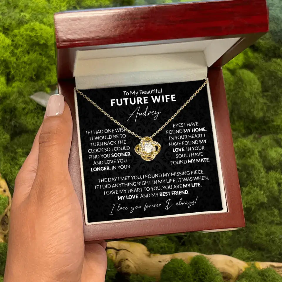 Future Wife Custom Gift - Love Knot Necklace