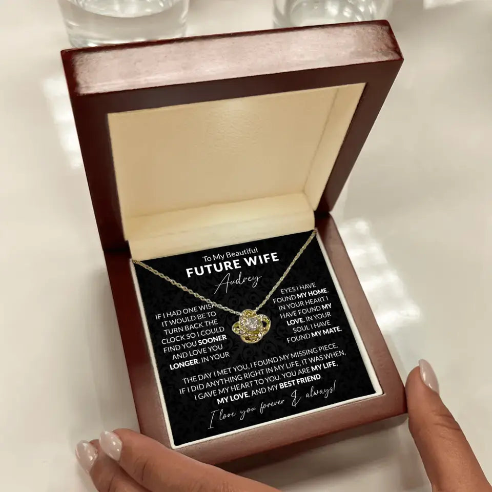 Future Wife Custom Gift - Love Knot Necklace