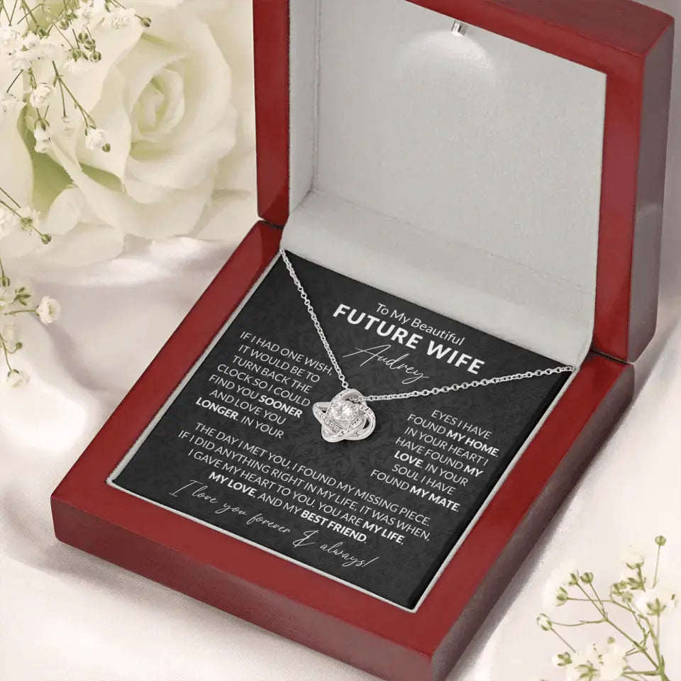 Future Wife Custom Gift - Love Knot Necklace
