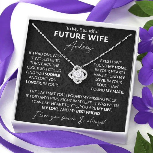 Future Wife Custom Gift - Love Knot Necklace