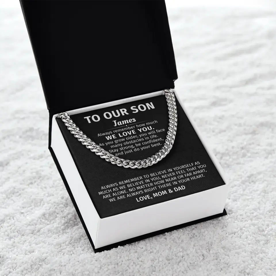 Personalized Gift For Son - Cuban Link Necklace