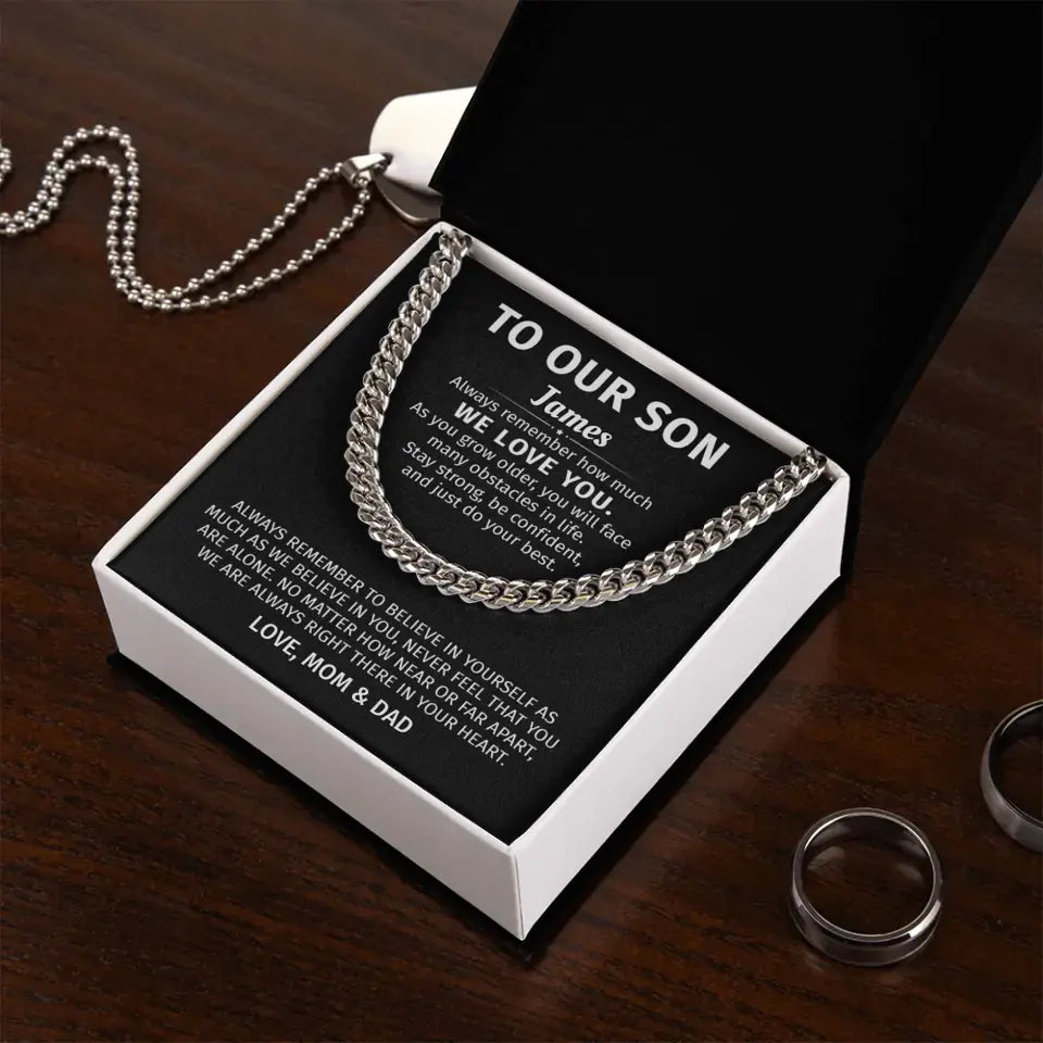 Personalized Gift For Son - Cuban Link Necklace