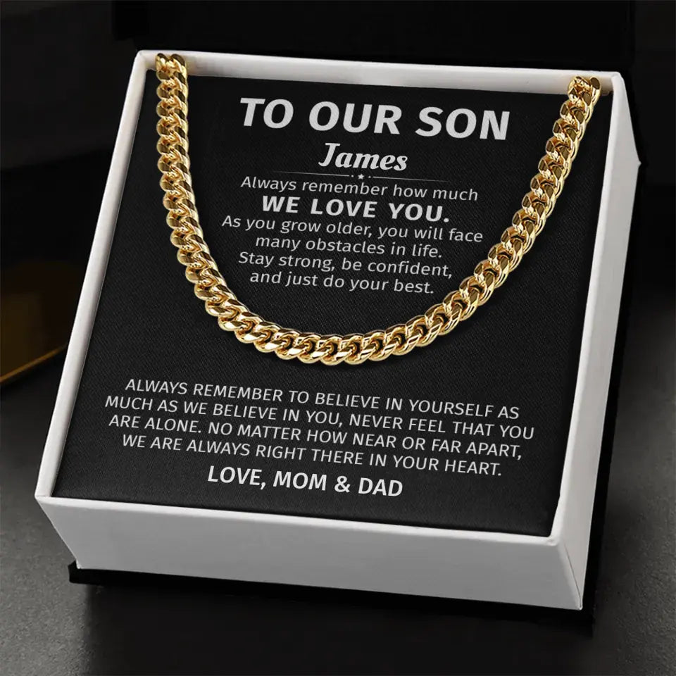 Personalized Gift For Son - Cuban Link Necklace