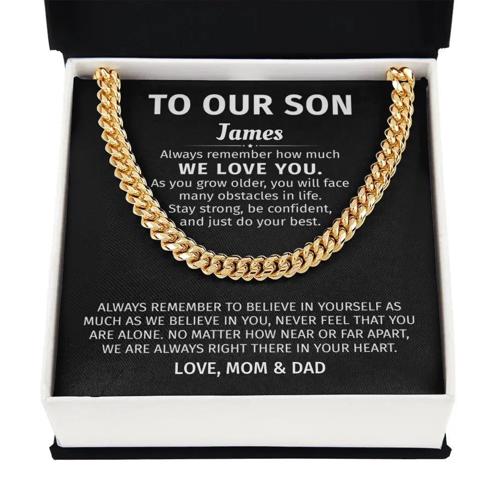 Personalized Gift For Son - Cuban Link Necklace