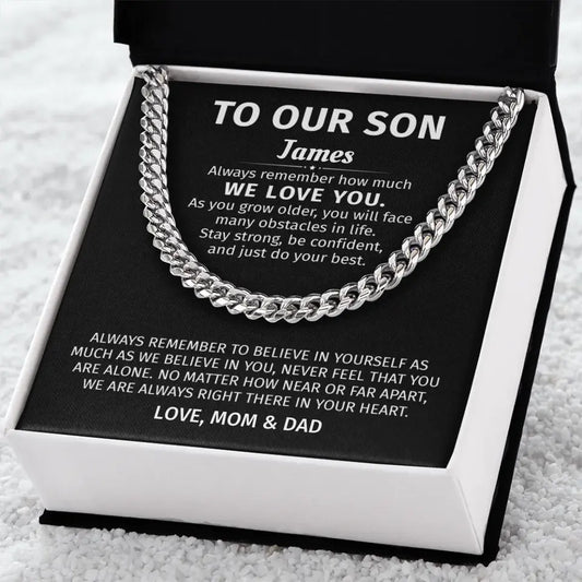 Personalized Gift For Son - Cuban Link Necklace