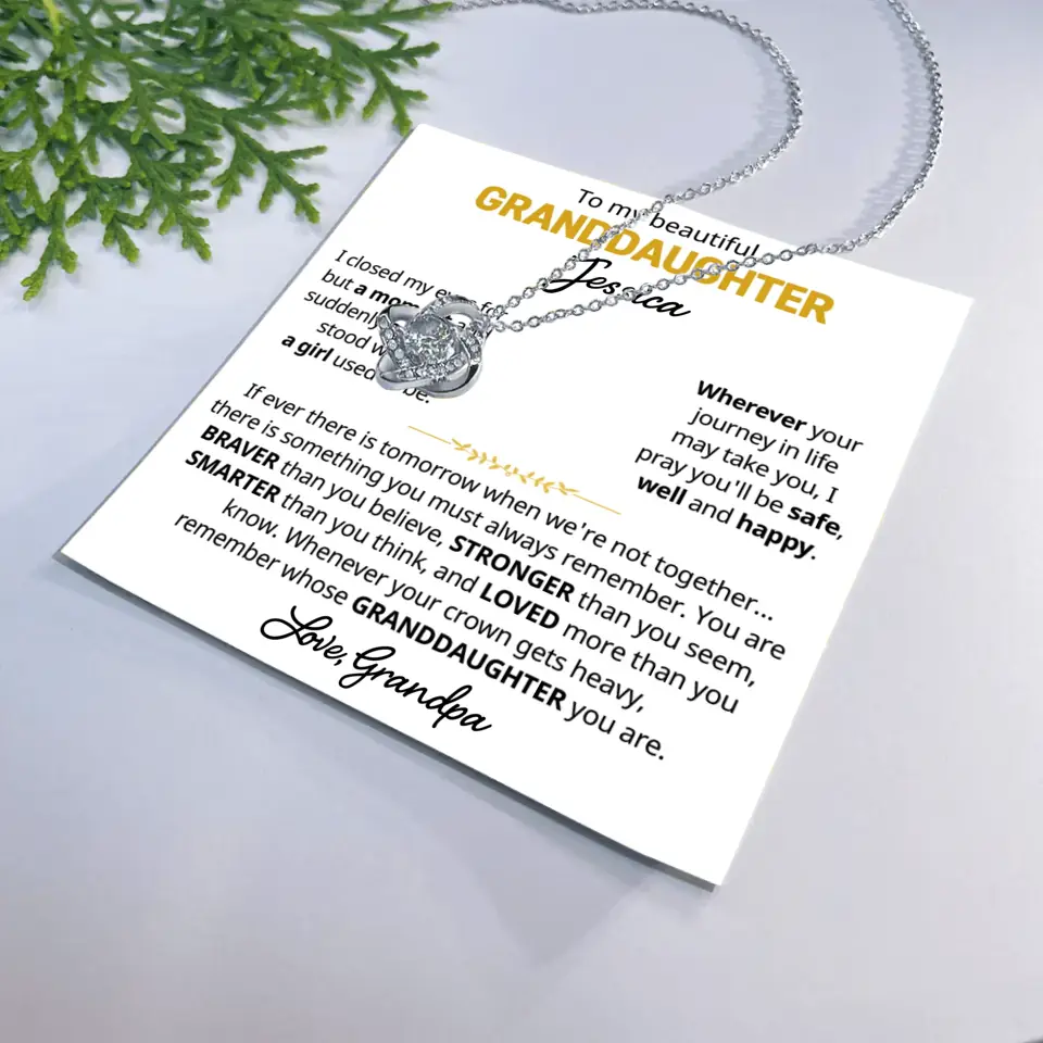 Personalized Granddaughter Gift - Beautiful Custom Gift Set From Grandparents