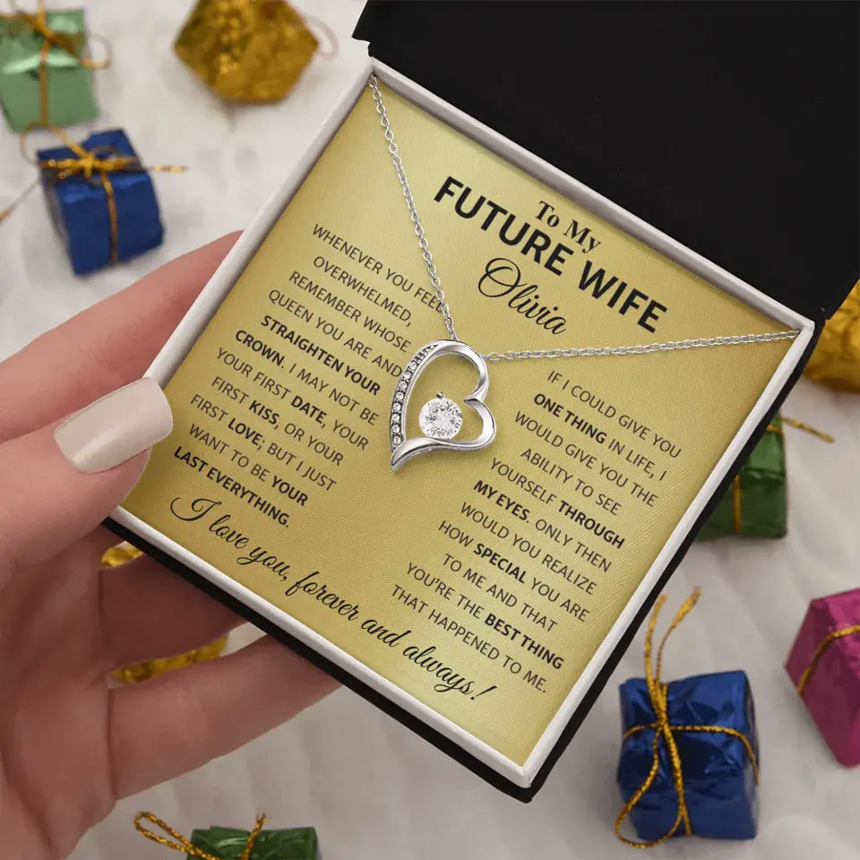 To My Future Wife - Personalizable Necklace Gift Set