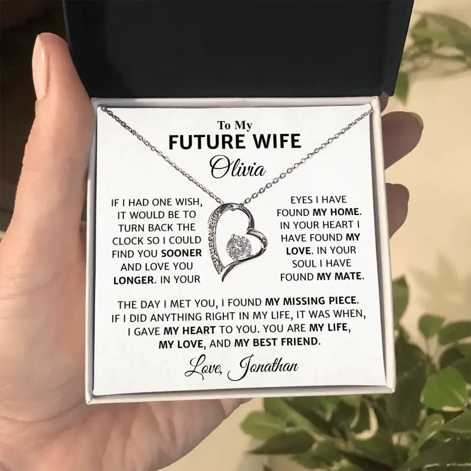 To My Future Wife - Personalizable Necklace Gift Set - F3