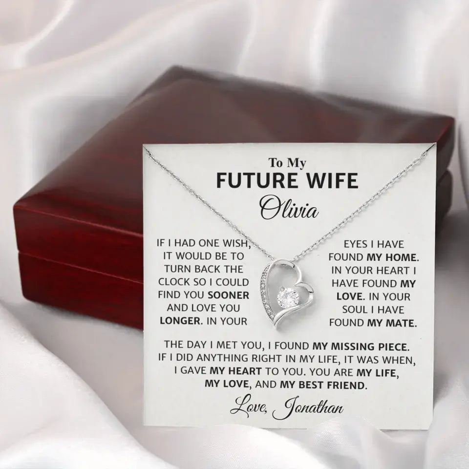 To My Future Wife - Personalizable Necklace Gift Set - F3