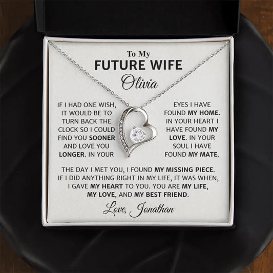 To My Future Wife - Personalizable Necklace Gift Set - F3