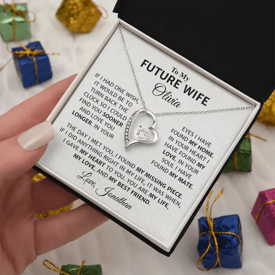 To My Future Wife - Personalizable Necklace Gift Set - F3