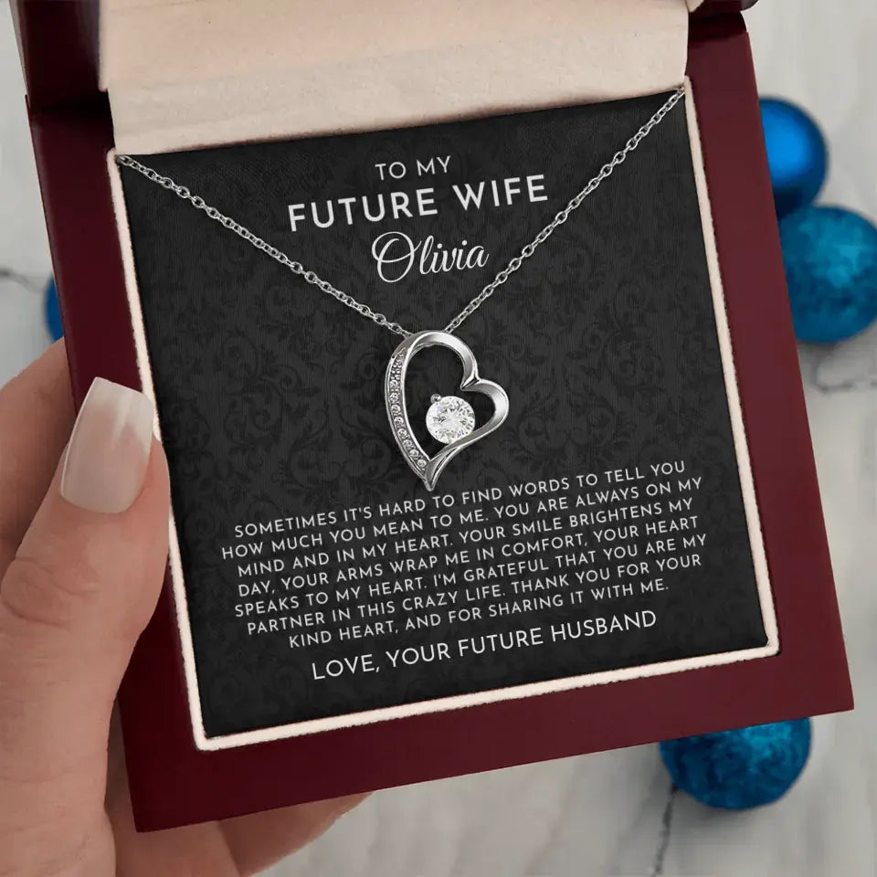To My Future Wife - Personalizable Necklace Gift Set - F4