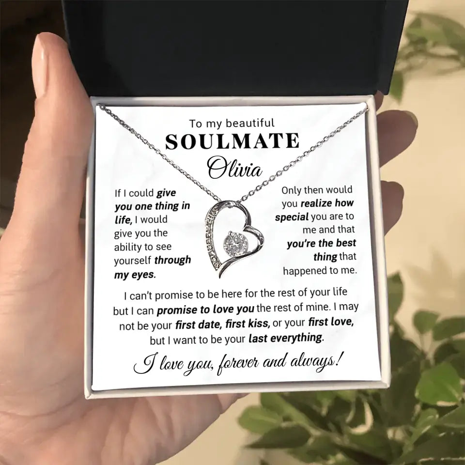 To My Beautiful Soulmate- Personalizable Necklace Gift Set