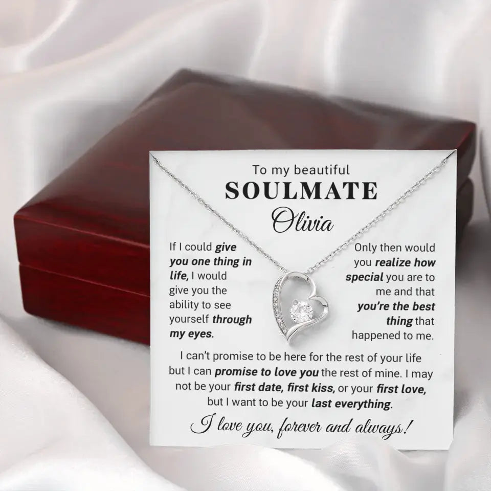 To My Beautiful Soulmate- Personalizable Necklace Gift Set