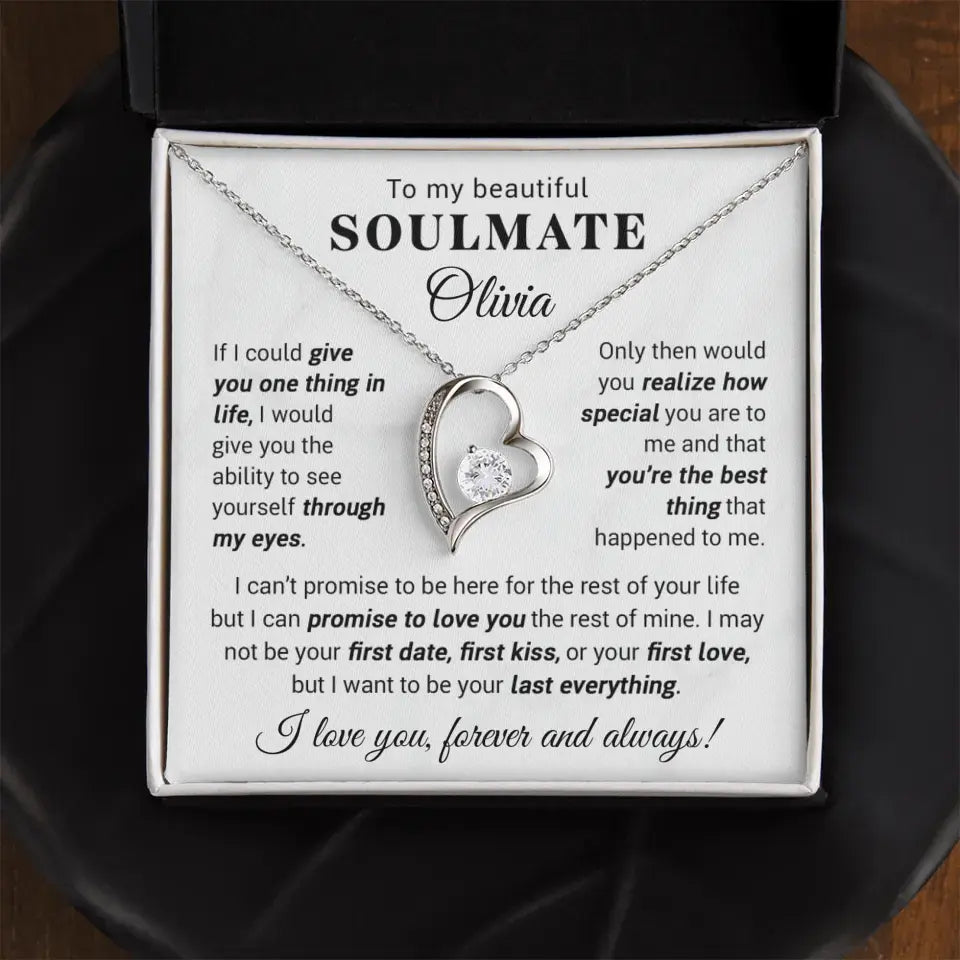 To My Beautiful Soulmate- Personalizable Necklace Gift Set