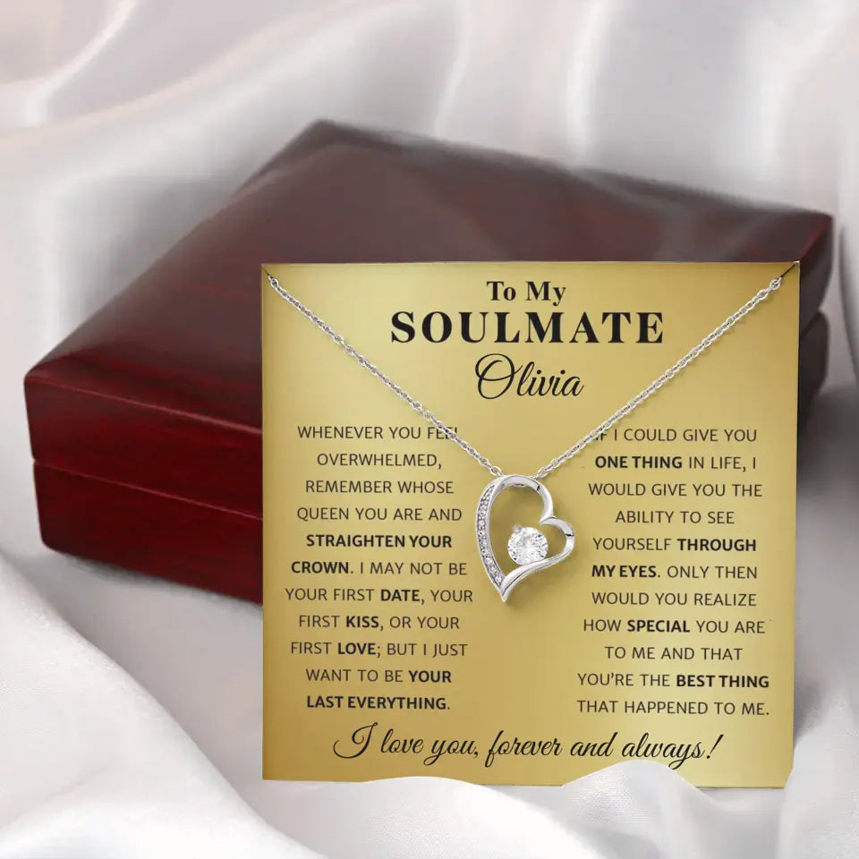 To My Soulmate Gift For Her - Personalizable Necklace Gift Set