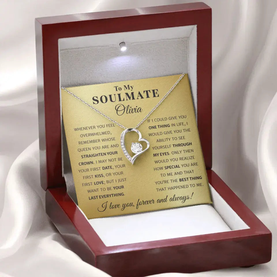 To My Soulmate Gift For Her - Personalizable Necklace Gift Set