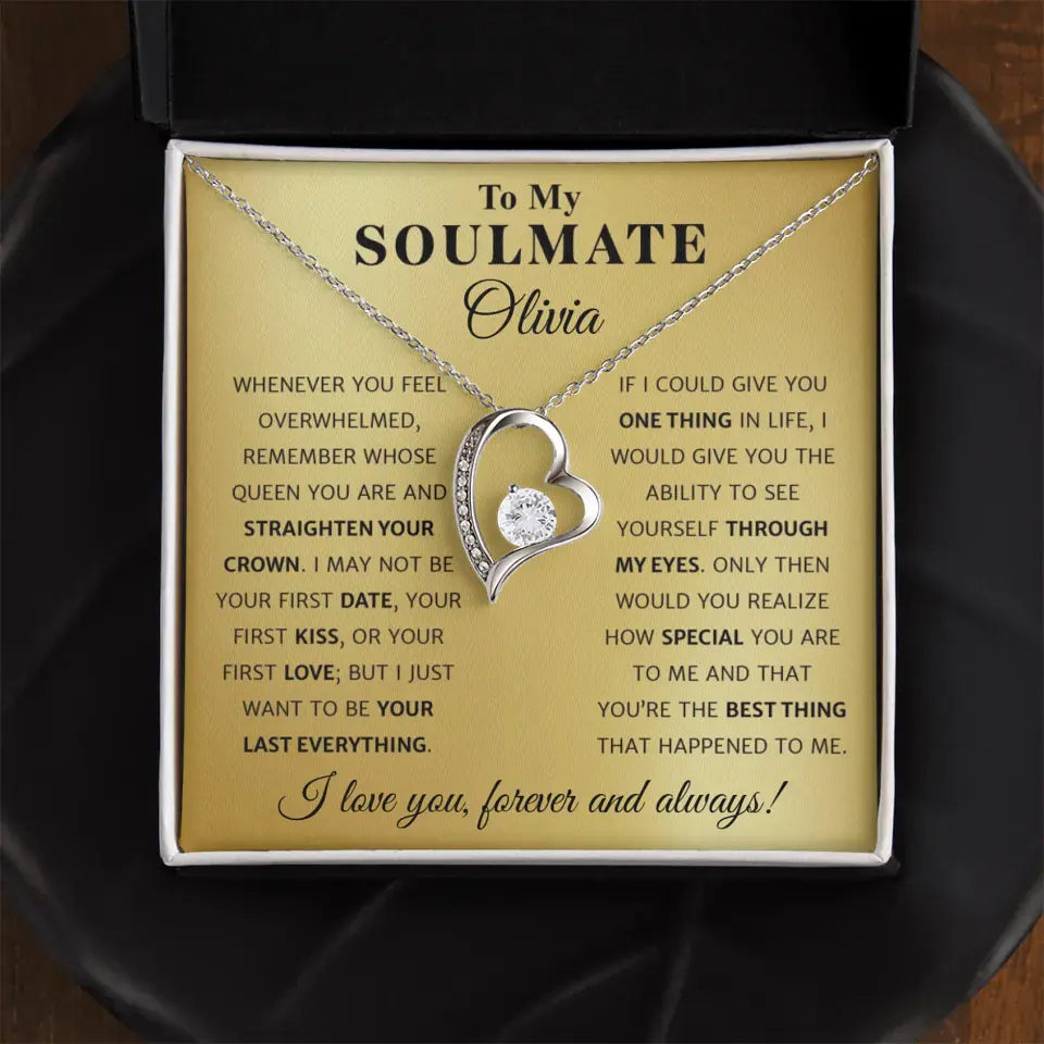 To My Soulmate Gift For Her - Personalizable Necklace Gift Set