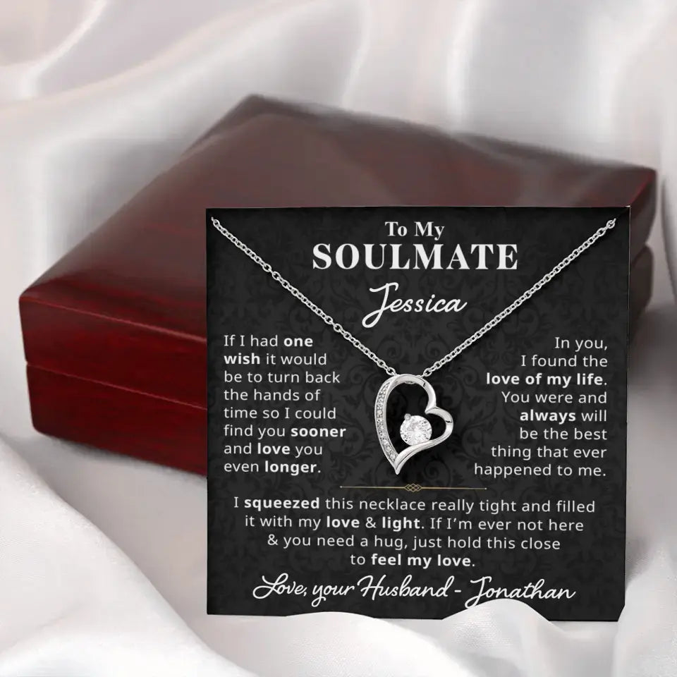 To My Soulmate Gift For Her - Personalizable Necklace Gift Set - S3