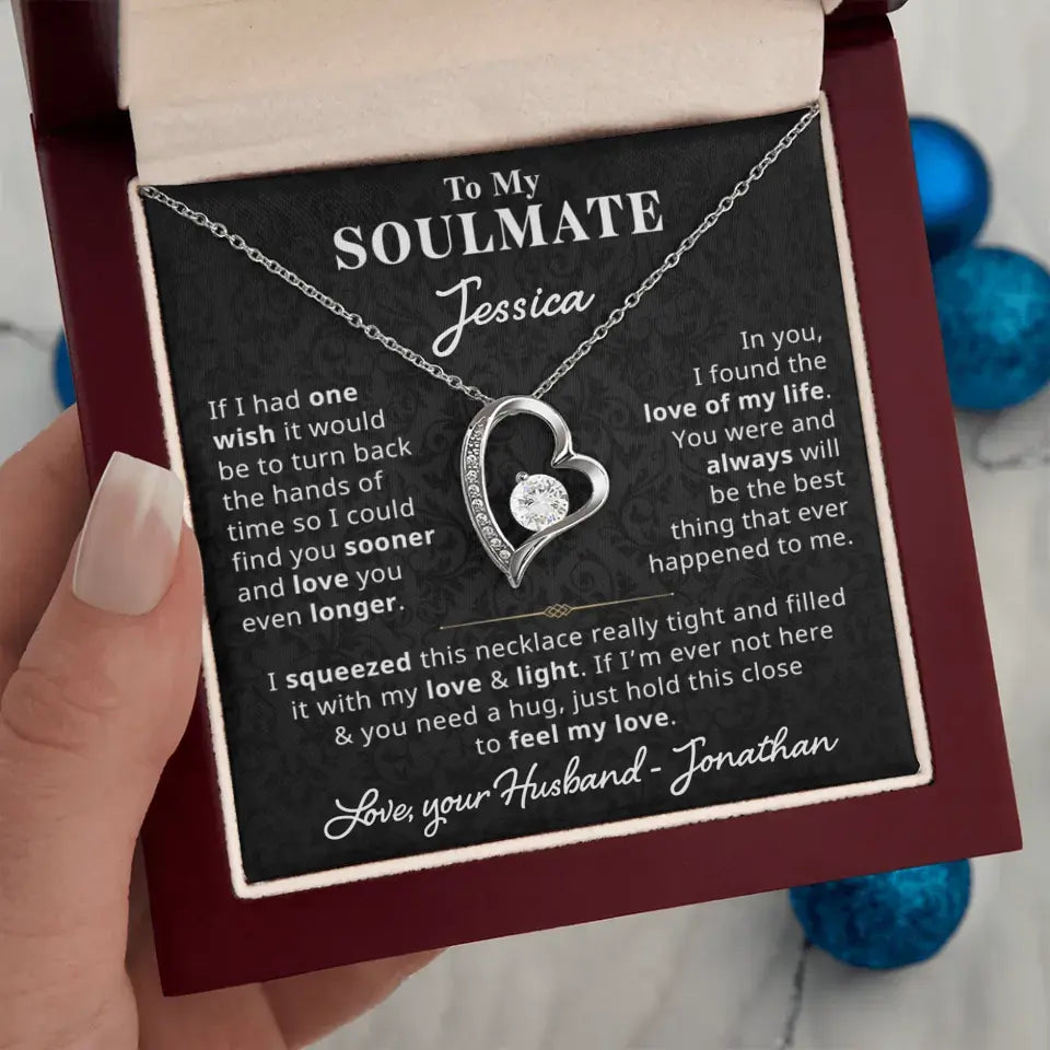 To My Soulmate Gift For Her - Personalizable Necklace Gift Set - S3