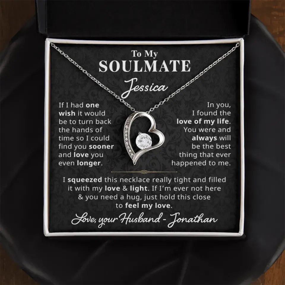 To My Soulmate Gift For Her - Personalizable Necklace Gift Set - S3