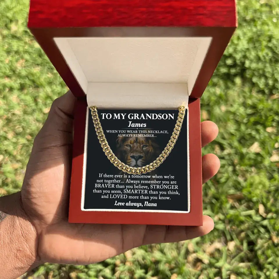 Personalized Gift For Grandson- Cuban Link Chain