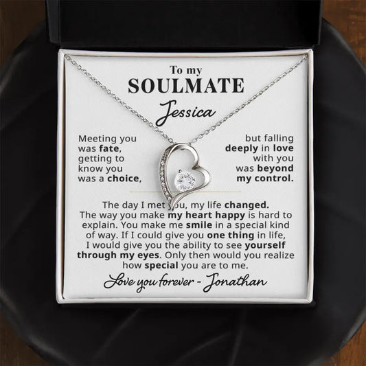 To My Soulmate Gift For Her - Personalizable Necklace Gift Set - S4