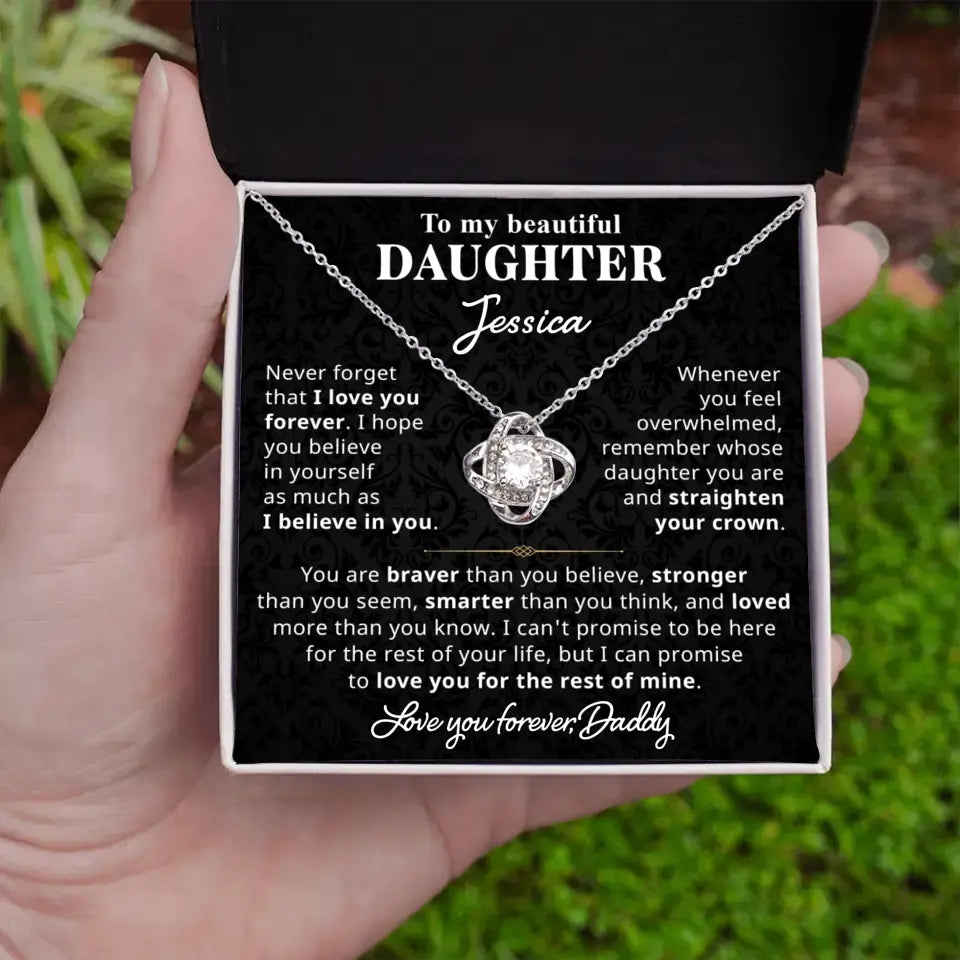 To My Beautiful Daughter - Personalized Necklace Gift Set - D7