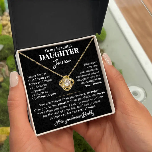 To My Beautiful Daughter - Personalized Necklace Gift Set - D7